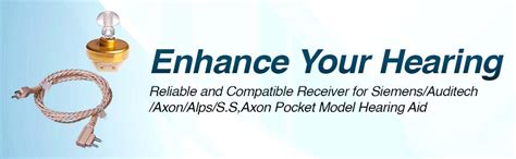 SSS Wire 2 pin with Receiver For Siemens/Auditech/Axon/Alps/S.S,Axon ...