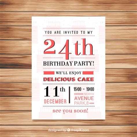 Original birthday invitation in vintage style | Free Vector