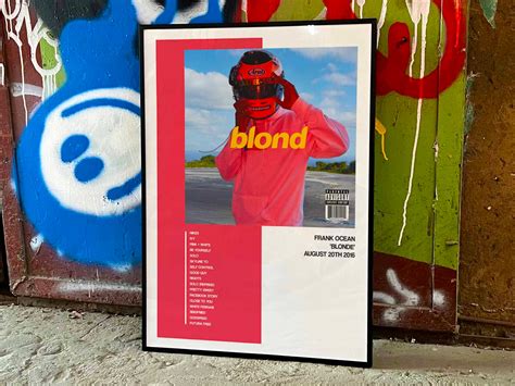 Frank Ocean Vintage Tracklist - Blond - Album Cover Poster Entworfen ...