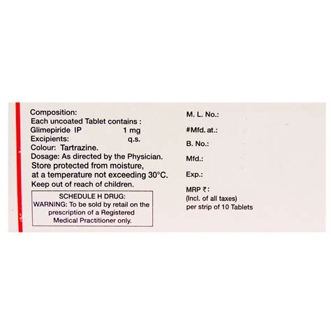 Glimiprex 1 Tablet | Uses, Side Effects, Price | Apollo Pharmacy