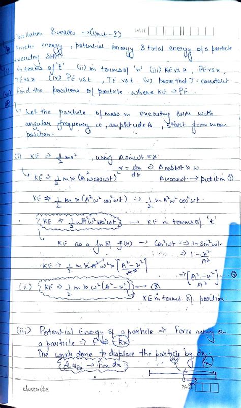 Unit 1 Part A - SHM Notes for PYS C Course - Studocu