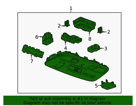 GM Overhead Console - Cabin Storage and Light Housing - Part #84639400 | AutoNation Parts