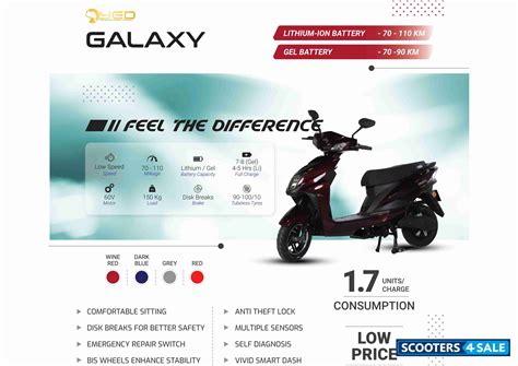 Yed Electric Galaxy Electric Scooter price, mileage, colours, photos ...