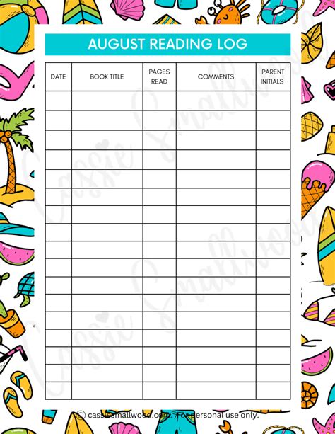 20 Free Printable Reading Logs For Kids | Simply Love Printables ...