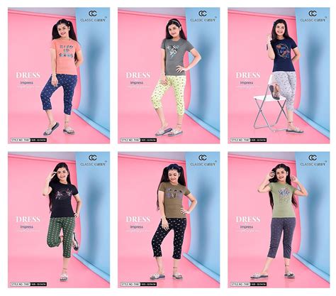 Th 87 Classic Candy Hosiery Girls Capri Night Suits – Kavya Style Plus