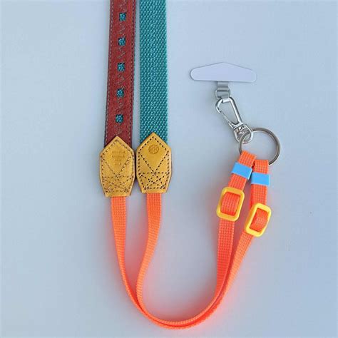 20mmカメラストラップ（スマホ金具つき）オレンジ裏地ロイヤルブルー | FURIKAKE Online Shop