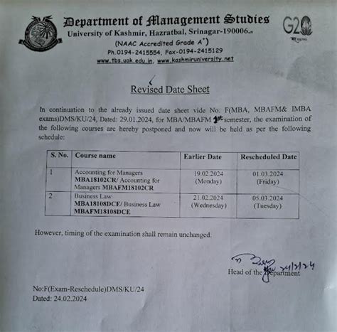 Management Studies, University of Kashmir