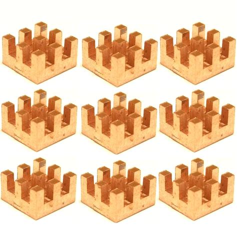 Easycargo 10 Pieces 6mm Copper Heatsink Kit 6x6x4mm 3m 8810 ...