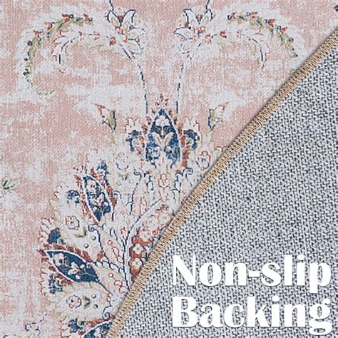 jinchan Round Rug 7ft Area Rug - Pink Vintage Floor Mat Kitchen Indoor ...