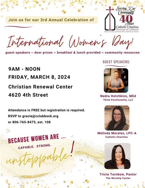 3rd Annual International Womens Day Conference , Christian Renewal ...