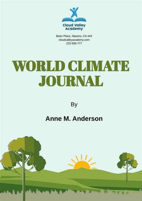 Free World Climate Journal Template to Edit Online