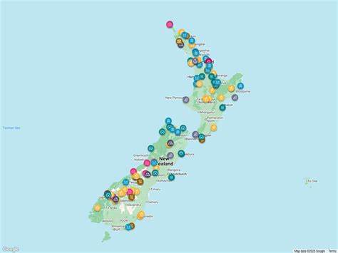 New Zealand Travel Map 的图像结果