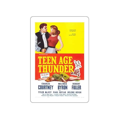 TEENAGE THUNDER 1957 Movie Poster STICKER Vinyl Die-Cut Decal | Shop ...