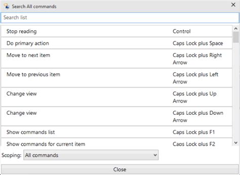 Windows 10 Narrator Keyboard Shortcuts 的图像结果