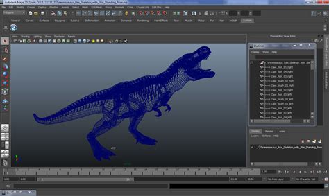 3D model Tyrannosaurus Rex Skeleton with Skin Standing Pose | 3D Molier ...