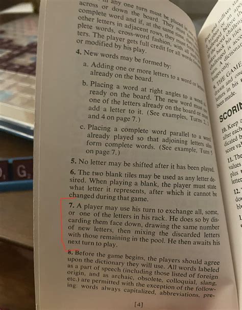 Since when can you use a turn to exchange letter tiles in Scrabble? Been playing since childhood ...