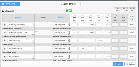 Web TimeSheet 的图像结果