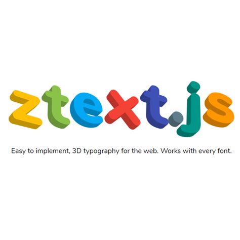 JavaScript Liubrary 3D Text 的图像结果