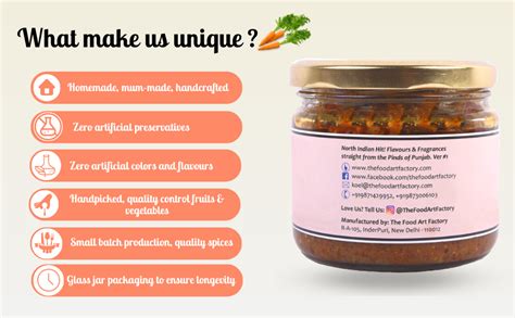 The Food Art Factory Punjabi Gajar Gobhi Shalgam Gur (Gud) Pickle 300g ...
