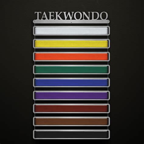 Taekwondo Belt Display - Text Only | Sport & Running Medal Displays ...