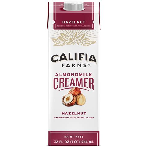 Buy Califia Farms Hazelnut Almond Milk Coffee Creamer 32 Fluid Ounces ...