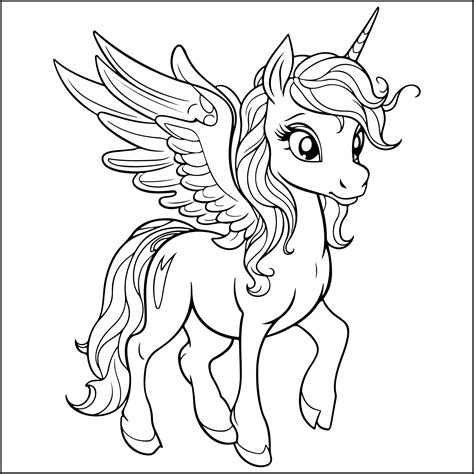 Real Pegasus Coloring Pages [2025]