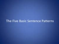 Image result for Five Basic Sentence Patterns