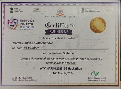 Team Vajra from IEOR Secures Runner Up Position at Vimarsh 2023 5G ...