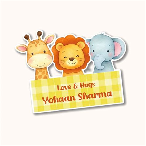 Gift Tag (Shape) - Safari Animals – Popup Kids