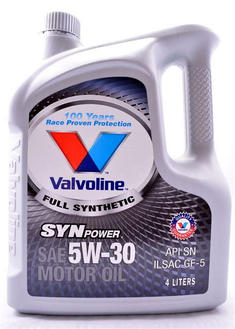 Valvoline SynPower 5W30 Full Synthetic Petrol Engine Oil / Lubricant 4 ...