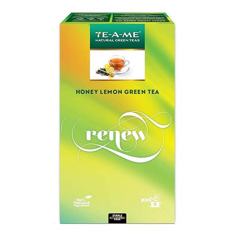 TE-A-ME Honey Lemon Green Tea Bags 100 pcs | Green Tea Lemon and Honey ...
