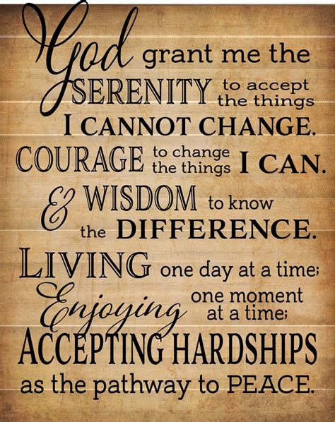 The Full Serenity Prayer Printable