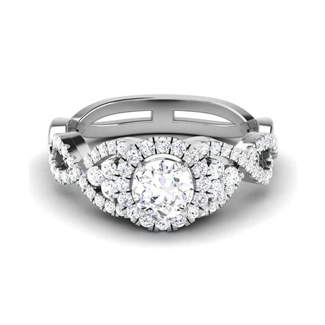 Designer 60 Pointer Solitaire Engagement Ring in Platinum JL PT 441 ...