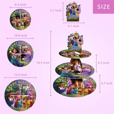Buy Encanto Birthday Party Decorations Supplies for Kids Girls 3-Tier ...