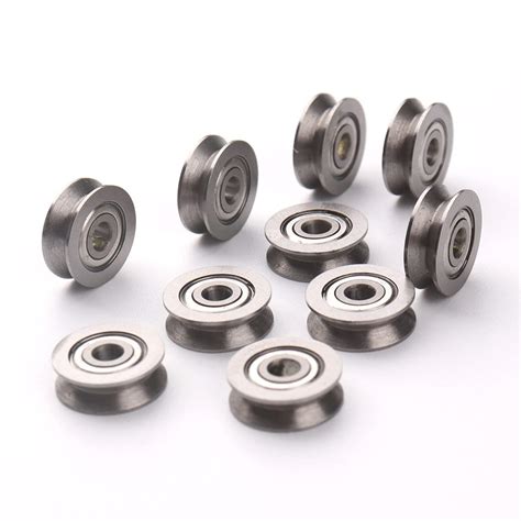 CHEERBRIGHT 20 Pieces Deep V Groove Guide Pulley Rail Ball Bearings ...