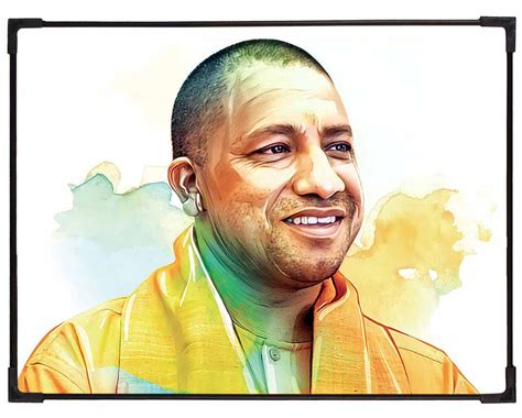 FURNATO | Painting of Yogi Adityanath | Artistic Painting | with Long ...