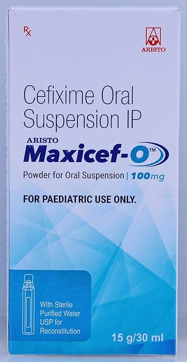 Maxicef-O 100 mg Paed Oral - Bottle of 30 ml Suspension : Amazon.in ...