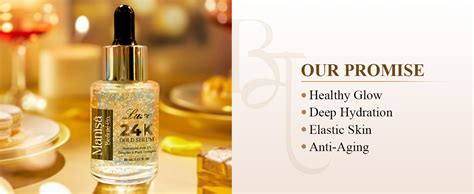 24K Gold Face Serum With Vitamin C & Hyaluronic Acid – Manisa Beaute Co.