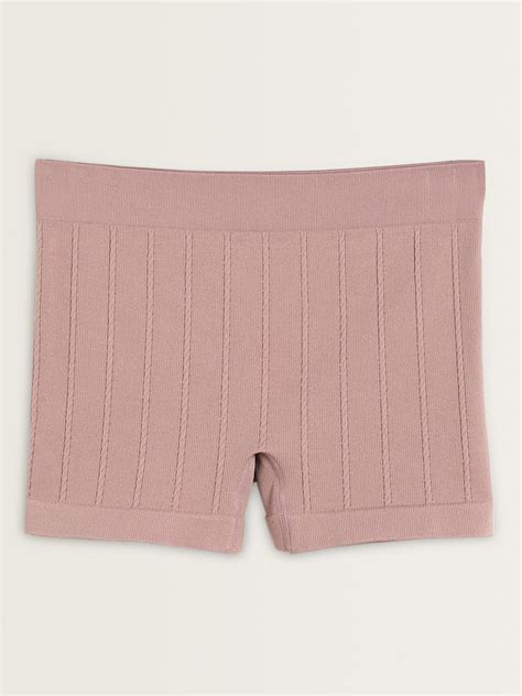 Buy Superstar Dusty Pink Ribbed Mid-Rise Shorts Briefs from Westside
