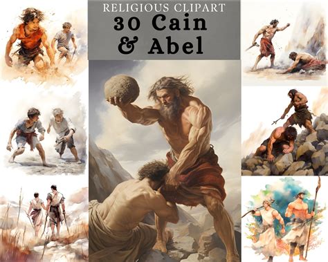 Cain and Abel Clipart , Watercolor Bibilcal Story , Book of Genesis ...