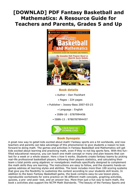 Grover - DOWNLAD PDF Fantasy Basketball and Mathematics A Resource ...