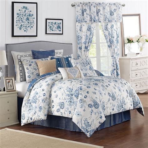 Ardenelle Blue Floral Comforter Set - Best Queen Size Bedding