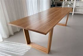 Image result for Thin Timber Table On Wheels
