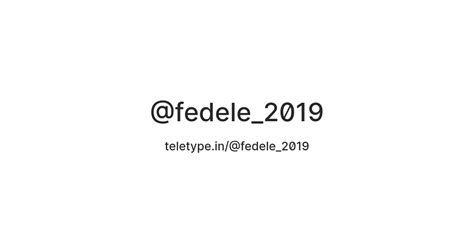 @fedele_2019 — Teletype
