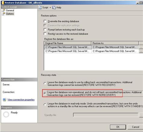 Image result for Steps of Restoring Backup in SQL