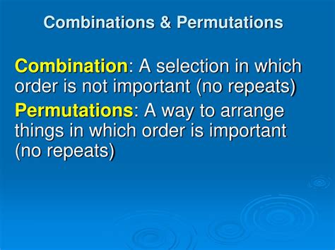 Image result for Permutations & Combinations Examples