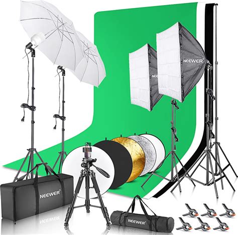 Buy Neewer Complete Photography Lighting Kit: 8.5x10feet Background ...