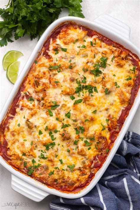 Chicken Enchilada Casserole - The Recipe Rebel