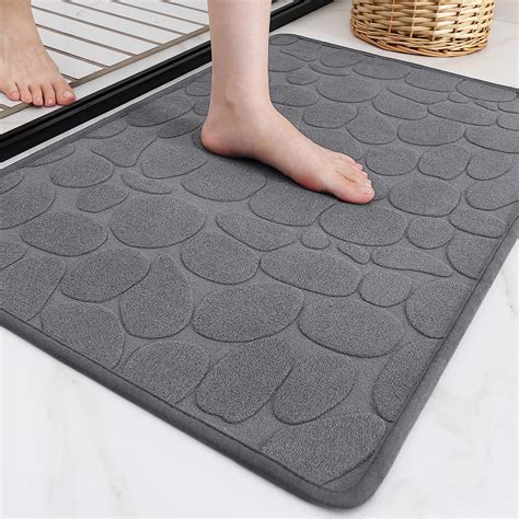 PABUBE Non Slip Bathroom Rugs, Ultra Thin Bath Mats for Bathroom Floor ...