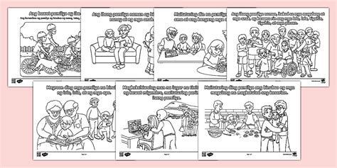 National Family Week Coloring Sheets | Philippines | Twinkl